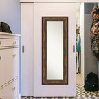 55.9 × 142.2 cm Non-Beveled Ballroom Bronze Full-Length Over-the-Door Mirror