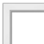 61.0 × 76.2 cm Non-Beveled Eva White Silver Wall Mirror – Modern Rectangular