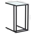 vidaXL Tavolino da salotto marmo bianco Vetro temperato, ferro 50x35x65 cm