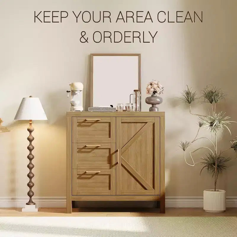 Mobile credenza Acekool con contenitore, credenza moderna con ripiani regolabili per ingresso, soggiorno, cucina