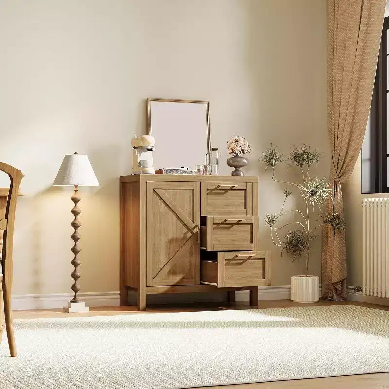 Mobile credenza Acekool con contenitore, credenza moderna con ripiani regolabili per ingresso, soggiorno, cucina