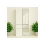 HomeStock 70.9 in.H x 17.72 in.W White Wood Composite Closet System for Universal Storage with Storage Bins
