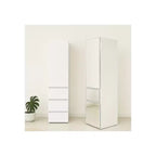 HomeStock 70,9 pollici H x 17,72 pollici L Sistema di armadi in composito di legno bianco per archiviazione universale con contenitori