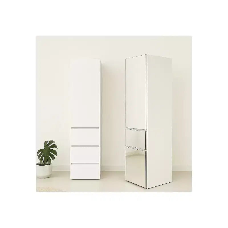 HomeStock 70,9 pollici H x 17,72 pollici L Sistema di armadi in composito di legno bianco per archiviazione universale con contenitori
