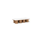 Meridian Furniture,Pavilion Cream Boucle Fabric Bench