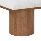 Meridian Furniture, Panca in tessuto bouclé crema Pavilion