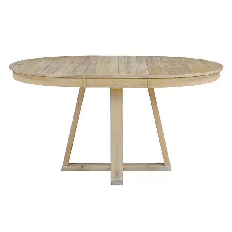 Set da Pranzo Estensibile di 5 Pezzi per 4 Persone, Tavolo Rotondo con Allunga e 4 Sedie Imbottite