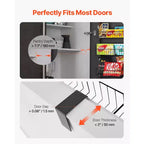 VEVOR Organizer per dispensa da appendere alla porta, organizer e contenitore per dispensa a 8 livelli, scaffale portapezie sospeso in acciaio resistente, nero