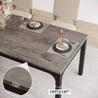 Tavolo da pranzo rettangolare in legno stile rustico, grande scrivania collaborativa per cucina e sala da pranzo