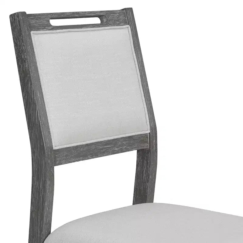Set da pranzo di 6 pezzi con tavolo in legno di gomma da 152 cm, sedie imbottite e panca, stile retrò