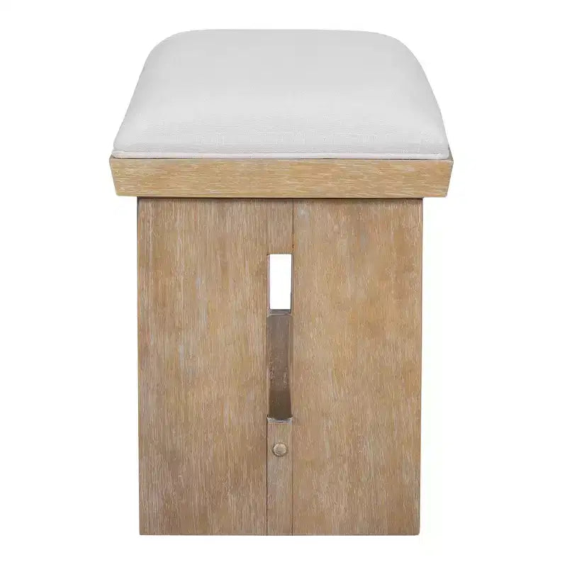 Set da pranzo di 6 pezzi con tavolo in legno di gomma da 152 cm, sedie imbottite e panca, stile retrò