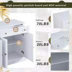GDFStudio Philip 58 Armadietto Credenza Buffet con Cassetti e Ripiani Regolabili