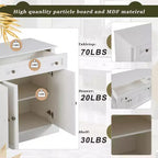 GDFStudio Philip 58 Armadietto Credenza Buffet con Cassetti e Ripiani Regolabili