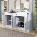 GDFStudio Philip 58 Armadietto Credenza Buffet con Cassetti e Ripiani Regolabili
