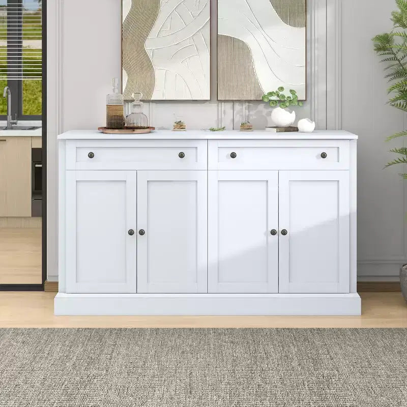 GDFStudio Philip 58 Armadietto Credenza Buffet con Cassetti e Ripiani Regolabili