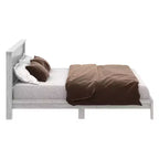 Letto Galano Queen Tiena Lencia con testiera in rovere grigio polvere