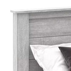 Letto Galano Queen Tiena Lencia con testiera in rovere grigio polvere