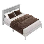 Letto Galano Queen Tiena Lencia con testiera in rovere grigio polvere