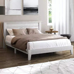 Letto Galano Queen Tiena Lencia con testiera in rovere grigio polvere