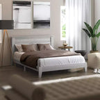 Letto Galano Queen Tiena Lencia con testiera in rovere grigio polvere