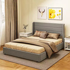 GDFStudio Larisa Letto Moderno Imbottito con Testiera e 4 Cassetti Contenitore