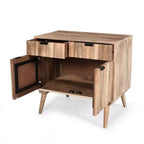 ModernLuxe Mobile Contenitore/Madia con 2 Cassetti in Legno di Mango Naturale