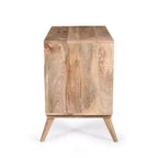 ModernLuxe Mobile Contenitore/Madia con 2 Cassetti in Legno di Mango Naturale