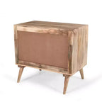 ModernLuxe Mobile Contenitore/Madia con 2 Cassetti in Legno di Mango Naturale