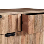 ModernLuxe Mobile Contenitore/Madia con 2 Cassetti in Legno di Mango Naturale