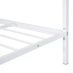 Bellemave Letto Matrimoniale per Bambini, Letto Matrimoniale in Metallo con Cassetto per Ragazzi, Ragazze, Struttura Letto Matrimoniale con Testiera a Forma di Casetta, Letto a Casetta Matrimoniale, Bianco