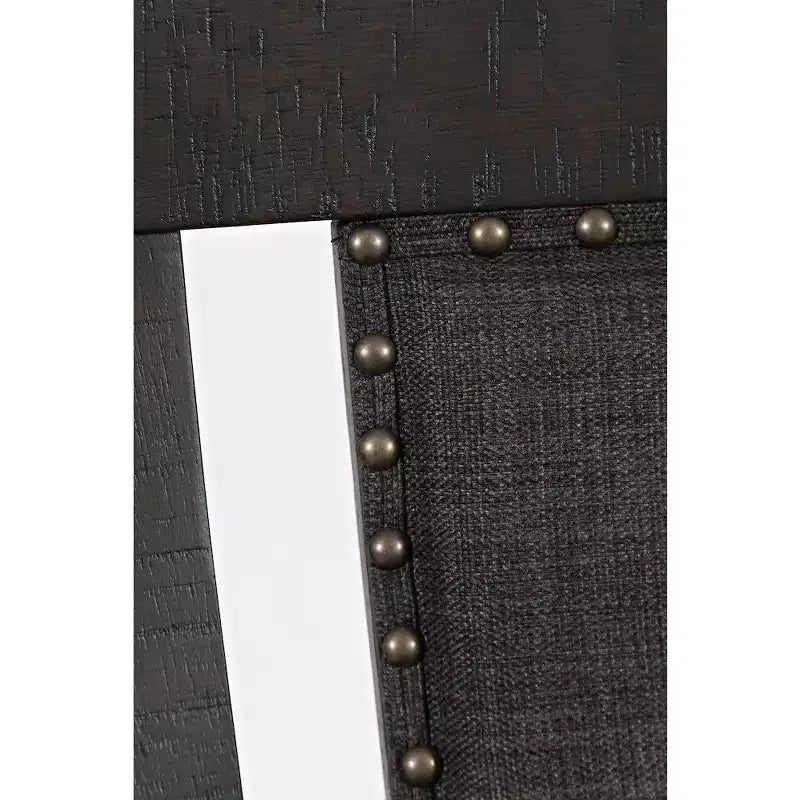 Jofran, Sgabello da bancone con schienale a doghe imbottito e borchie decorative (Set da 2)