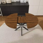 Okak 59IN Tavolo da Pranzo Moderno Retrattile per 6 Persone, Tavolo Pieghevole con Base in Acciaio al Carbonio, Tavolo da Cucina per Sala da Pranzo, Soggiorno