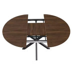 Okak 59IN Tavolo da Pranzo Moderno Retrattile per 6 Persone, Tavolo Pieghevole con Base in Acciaio al Carbonio, Tavolo da Cucina per Sala da Pranzo, Soggiorno