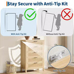 Comodino a 5 cassetti, Comò moderno in legno per camera da letto con maniglie e cassetti portaoggetti, Mobile TV in stile rustico per soggiorno, camera da letto, corridoio