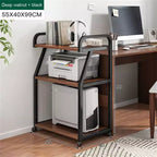 Supporto per stampante a 3 livelli, tavolino per stampante con ripiano portaoggetti, carrello per stampante scorrevole con ruote, supporto per termopressa per ufficio