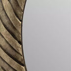 Specchio da Parete Rotondo Moderno con Cornice in Metallo Testurizzato - Accento Decorativo per Casa, Ufficio, Camera da Letto o Soggiorno - Bronzo e Rame da 29