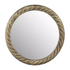 Specchio da Parete Rotondo Moderno con Cornice in Metallo Testurizzato - Accento Decorativo per Casa, Ufficio, Camera da Letto o Soggiorno - Bronzo e Rame da 29