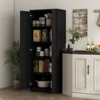 160.0 cm Tall 2-Door Kitchen Pantry, Freestanding Cabinet with 2 Adjustable Shelves for Dining Room