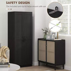 160.0 cm Tall 2-Door Kitchen Pantry, Freestanding Cabinet with 2 Adjustable Shelves for Dining Room
