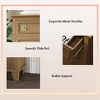 6 Drawer Dresser, Wooden Storage Chest of Drawers with Metal Handles, Modern Wide Dresser TV Stand, for Bedroom, Living Room, Entryway