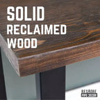 Black Solid Wood Desk with 71.1 cm Landscape Pipe Legs