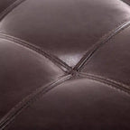 Panca portaoggetti con pouf trapuntato in similpelle da 130 cm con coperchio sollevabile per soggiorno e ingresso