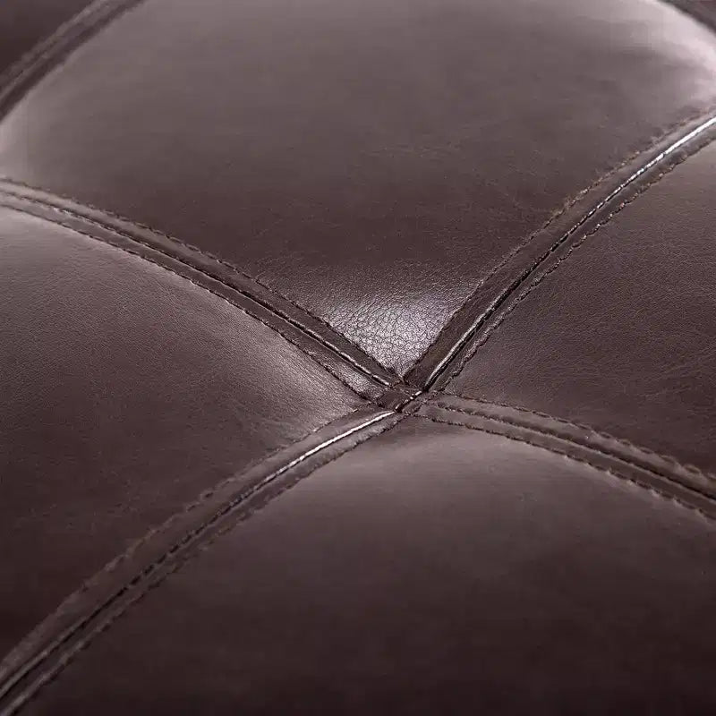 Panca portaoggetti con pouf trapuntato in similpelle da 130 cm con coperchio sollevabile per soggiorno e ingresso