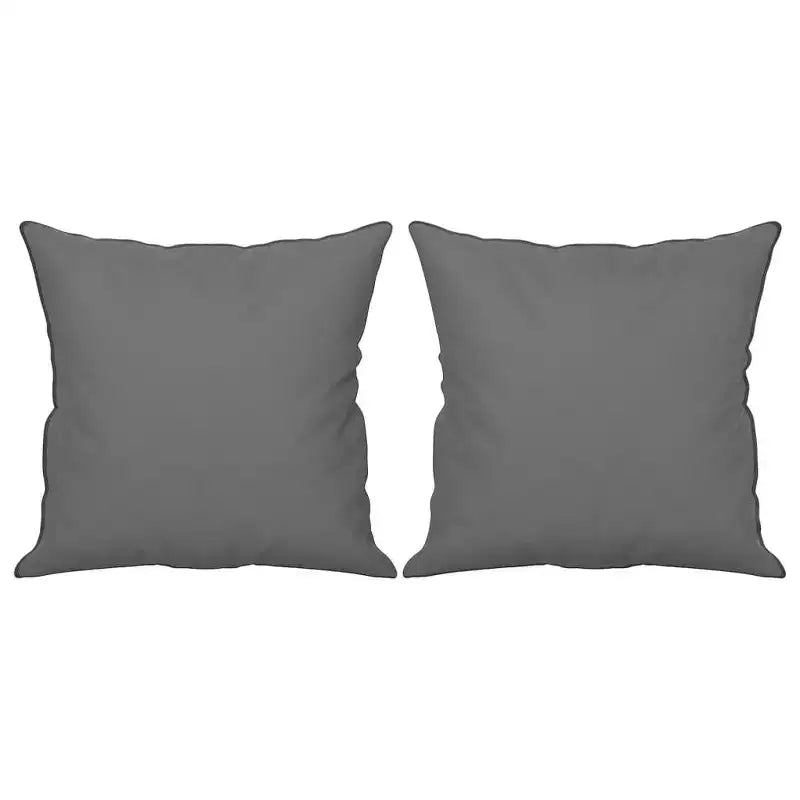 2-Seater Sofa with Pillows – Dark Gray Microfiber Fabric Couch