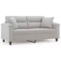 2-Seater Sofa with Pillows Couch Settee Dark Gray Microfiber Fabric