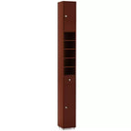 Tall Slim Bathroom Storage Cabinet Linen Tower with Drawer and Adjustable Shelves