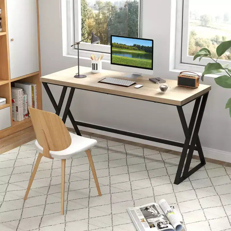 149.9 cm Large Industrial Computer Desk with Heavy-Duty Metal Frame