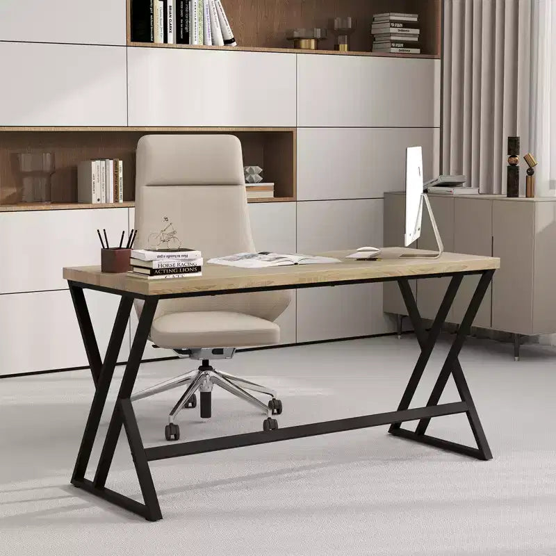 149.9 cm Large Industrial Computer Desk with Heavy-Duty Metal Frame