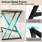 149.9 cm Large Industrial Computer Desk with Heavy-Duty Metal Frame