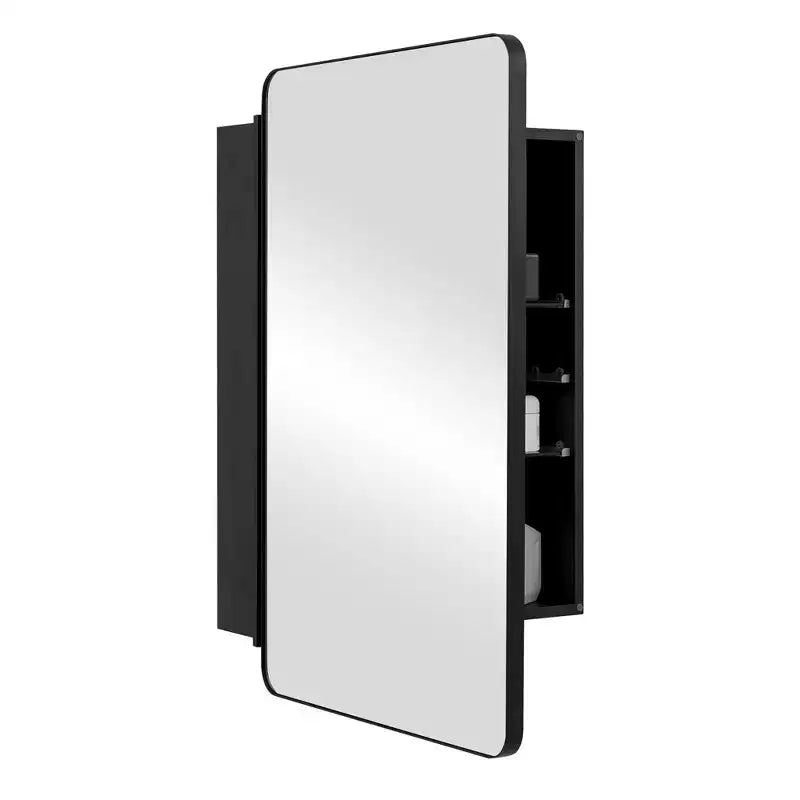 50.8 × 76.2 cm Bathroom Mirror Cabinet with Aluminum Frame and Adjustable Shelves